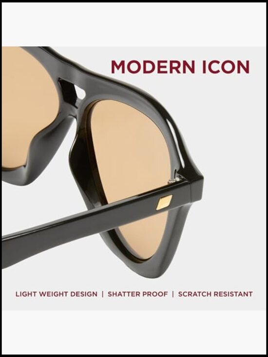 Aviator Sunglasses Lightweight Frame with Pyramid Stud Hardware main image 4